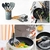 Jogo de Cozinha - Kit com 12 Peças de Silicone, Utensílios com cabo de mandeira e Copo Suporte na internet