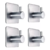 Gancho Adhesivo Acero Inoxidable x4 Unidades