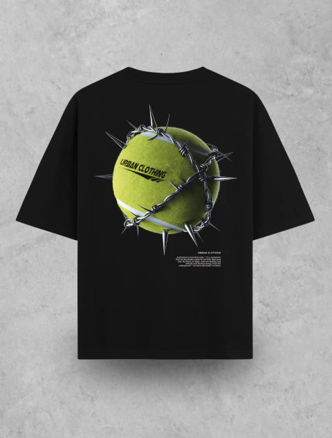 Camiseta Oversized Spiked Preta | Urban Clothing