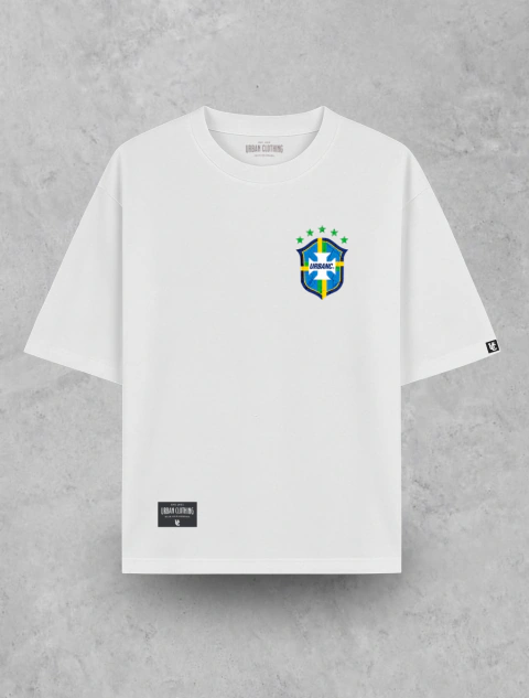 Camiseta Oversized Shield Branca | Urban Clothing