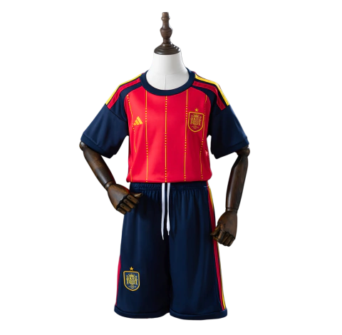 Conjunto Infantil Seleção Espanha 2026 - HOME - Copa Do Mundo - ADIDAS