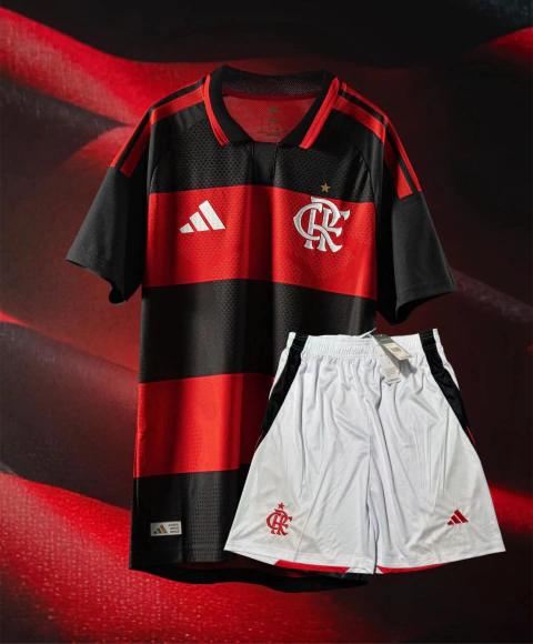 Conjunto Infantil Flamengo 2026 - HOME - ADIDAS - Unissex