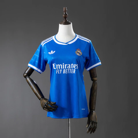 Camisa Real Madrid Feminina I 25/26 - Adidas - Azul