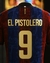 Camisa "Legends Of Barcelona" 24/25 - SUÁREZ 9 EL PISTOLERO - Edição Especial Trio MSN - Masculina - Vermelha e Azul - Torcedor - loja online