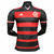 Camisa do Flamengo I 24/25 masculina em vermelho e preto, fabricada pela Adidas.