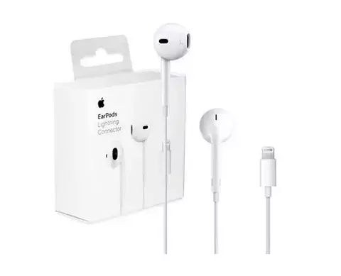 Fone de Ouvido Apple Com Fio Conector Lightning