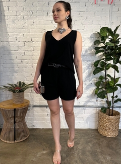 Blusa Marcela Linho Preta - comprar online