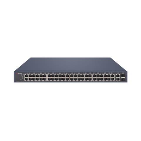 Switch PoE+ / Monitoreable / 48 Puertos 1000 Mbps PoE+ / 2 Puertos 1000 Mbps Uplink / 2 Puertos SFP / 470 Watts