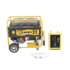 Generador a Gasolina / Planta de Emergencia con Encendido Automático, 6.5KW, 220Vac 2 Fases, Jaula con Ruedas para Fácil Traslado