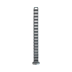 Organizador de cables vertical articulado, ideal para llevar los cables del piso a mesa o a la cubierta del escritorio de manera segura