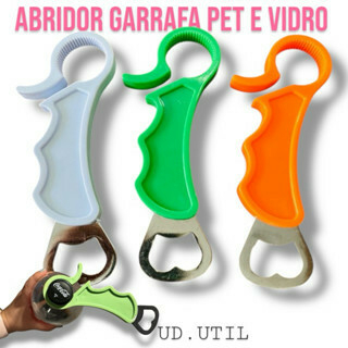 Abridor 2 Em 1 de Garrafas Pet Plástico e Garrafas de Vidro