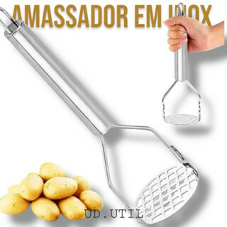 Amassador de Batatas, Legumes, Frutas e Feijão em Aço Inox Redondo Para Purê - comprar online