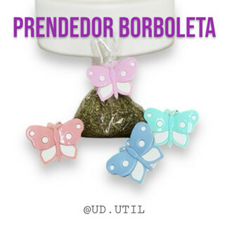 Prendedor para Embalagens Formato Borboleta com 4 Peças - comprar online