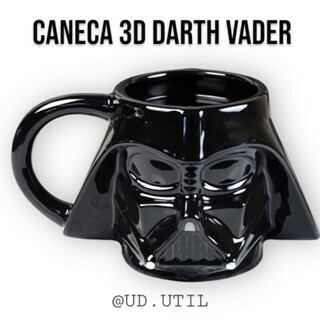 Caneca 3D Darth Vader 500 ml Star Wars Colecionável Original Xícara Presente Geek