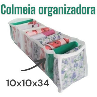 Colmeia Organizadora Para Calcinha Cueca Lingerie Top Closet Gavetas Escritório 10x10x34 cm