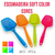 Escumadeira Colher Peneira Colorida para Legumes Frutas ou Pazinha de Areia Soft Color