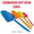 Escumadeira Colher Peneira Colorida para Legumes Frutas ou Pazinha de Areia Soft Color - comprar online