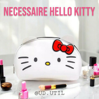 Necessaire Bolsa Organizadora Hello Kitty com Aplique de Laço Multiuso Original Sanrio