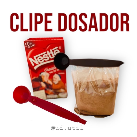 Clip Fecha Embalagem com Dosador. Não deixa o frescor escapar!