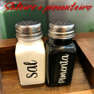 Saleiro e Pimenteiro Manhattan 80ml KIT 02 Peças Vidro e Inox