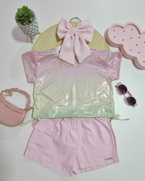 Conjunto Holográfico Rosa