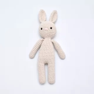 Muñeco de crochet Conejito soft natural