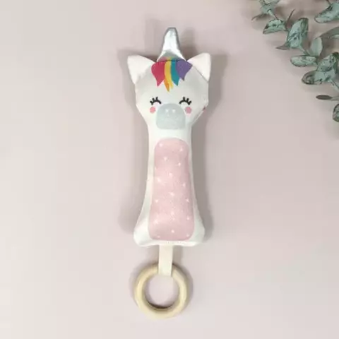 Sonajero bastón Clementina -unicornia-