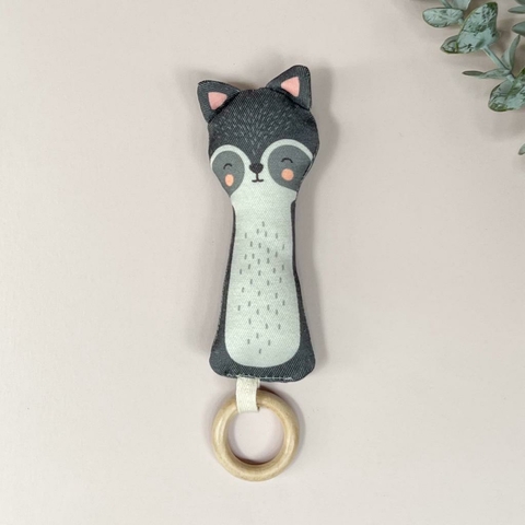 Sonajero bastón Enrique -mapache-