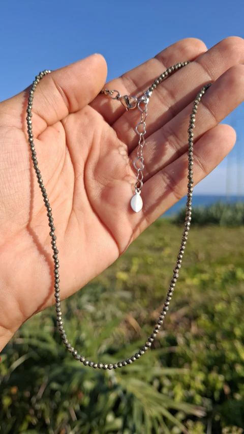 Colar Pirita 2mm