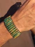 Pulseira Étnica estilo Chan Luu em Cerâmica Verde Musgo e Madeira com Botão Quadrado na internet