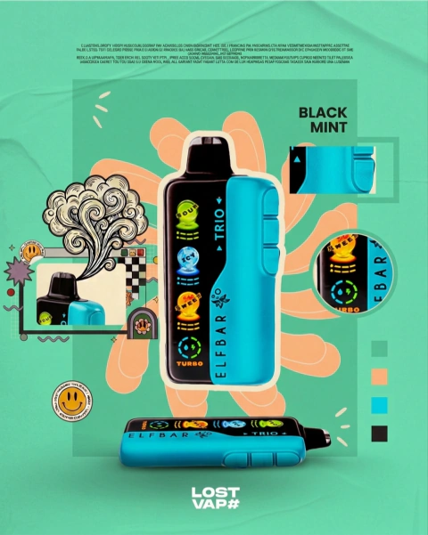ELFBAR TRIO 40K BLACK MINT