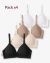 Corpiño juvenil con almohadilla y broche pack x4