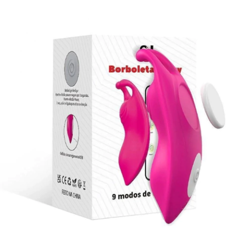 VIBRADOR DE CALCINHA BORBOLETA BUZZY APP 10 VIBRAÇÕES GENERAL IMPORT