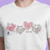 Camiseta Corações Voando com Borboletas - Masculino Adulto 100% Algodão Branca