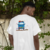 Camiseta Kombi Azul - Masculino Adulto 100% Algodão Branca - Transformando em Amor