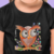 Camiseta A Coruja Curiosa - Infantil 100% Algodão Branca
