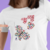 Camiseta Corações Perseguindo Borboletas - Feminina Adulto 100% Algodão Branca
