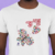 Camiseta Corações Perseguindo Borboletas - Masculino Adulto 100% Algodão Branca