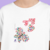 Camiseta Corações Perseguindo Borboletas - Infantil 100% Algodão Branca