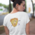 Camiseta Signo de Leão - Feminina Adulto - 100% Algodão Branca - Transformando em Amor