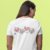 Camiseta Corações Voando com Borboletas - Feminina Adulto 100% Algodão Branca na internet