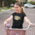 Camiseta Jardim Colorido - Infantil 100% Algodão Preta - comprar online