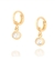 Brinco Argola com Zircônia banho 18k