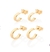 Kit brinco meia argola banho 18k - comprar online