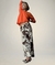 FALDA MIDI SATINADA ESTAMPA ZARA - comprar online