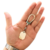 Llavero Ovalado Plata 925 y Oro - comprar online