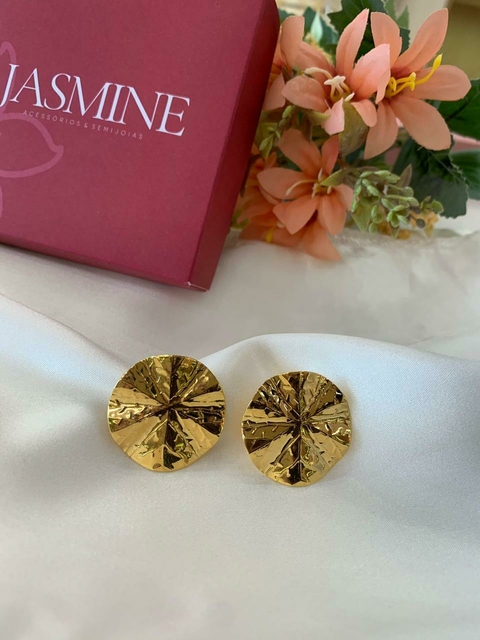 Brinco Orgânico Estampado Redondo