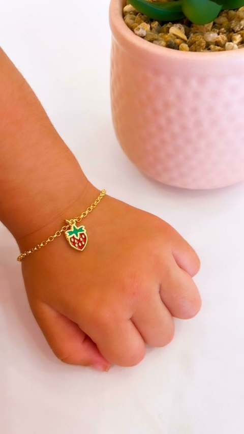 Pulseira Infantil Moranguinho