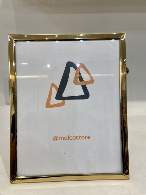 Porta Retrato Moldura Metal Dourado