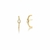 Brinco Ear Hook cravejado com Zircônias banhado a Ouro 18K